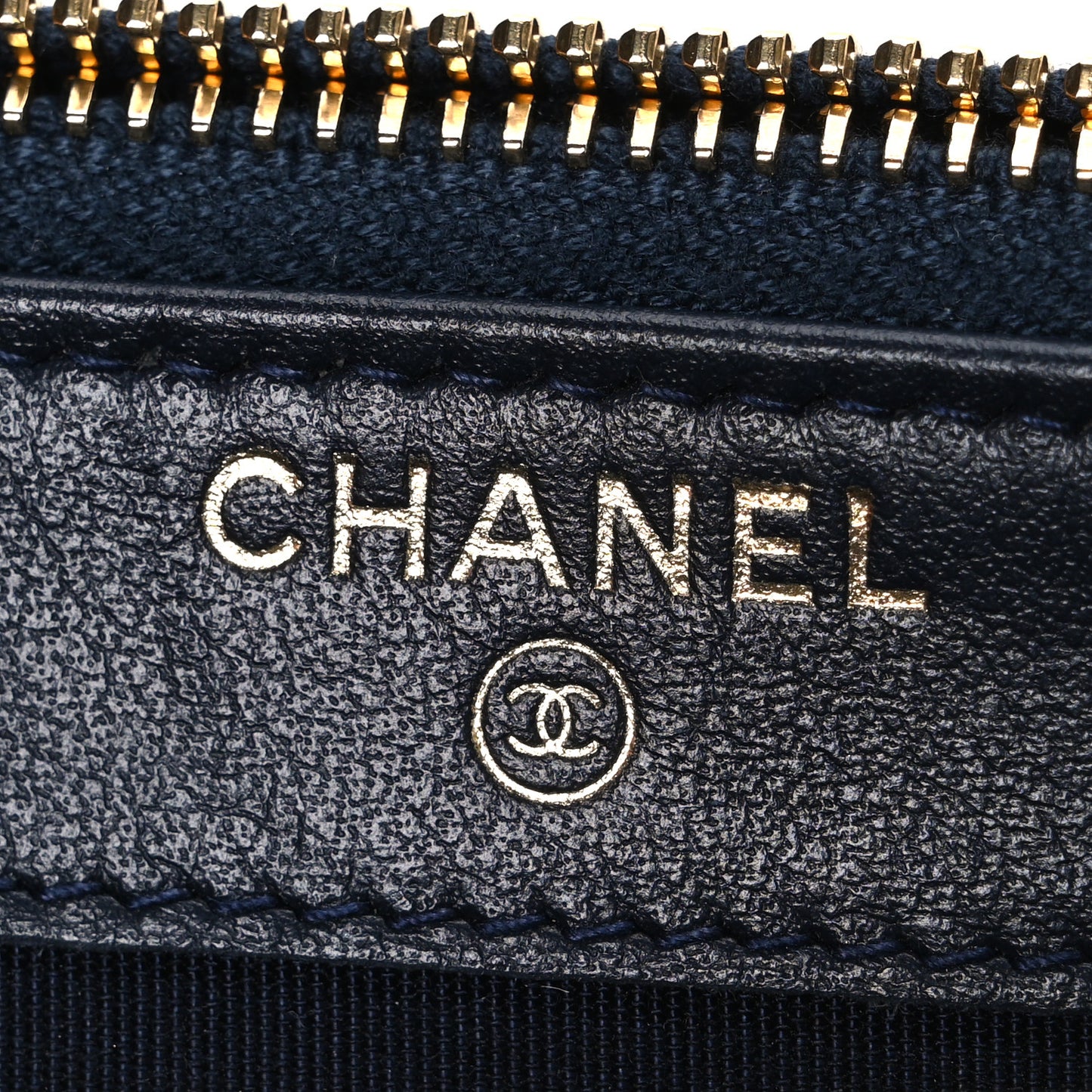 Canvas Small Deauville Clutch With Chain Navy