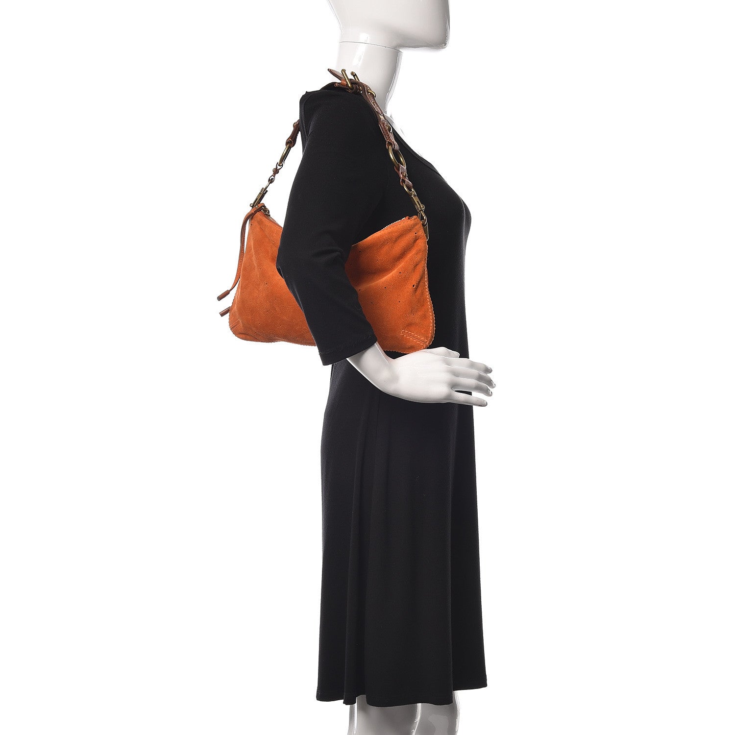 Louis Vuitton Suede Mahina Onatah MM Orange 2 of 11