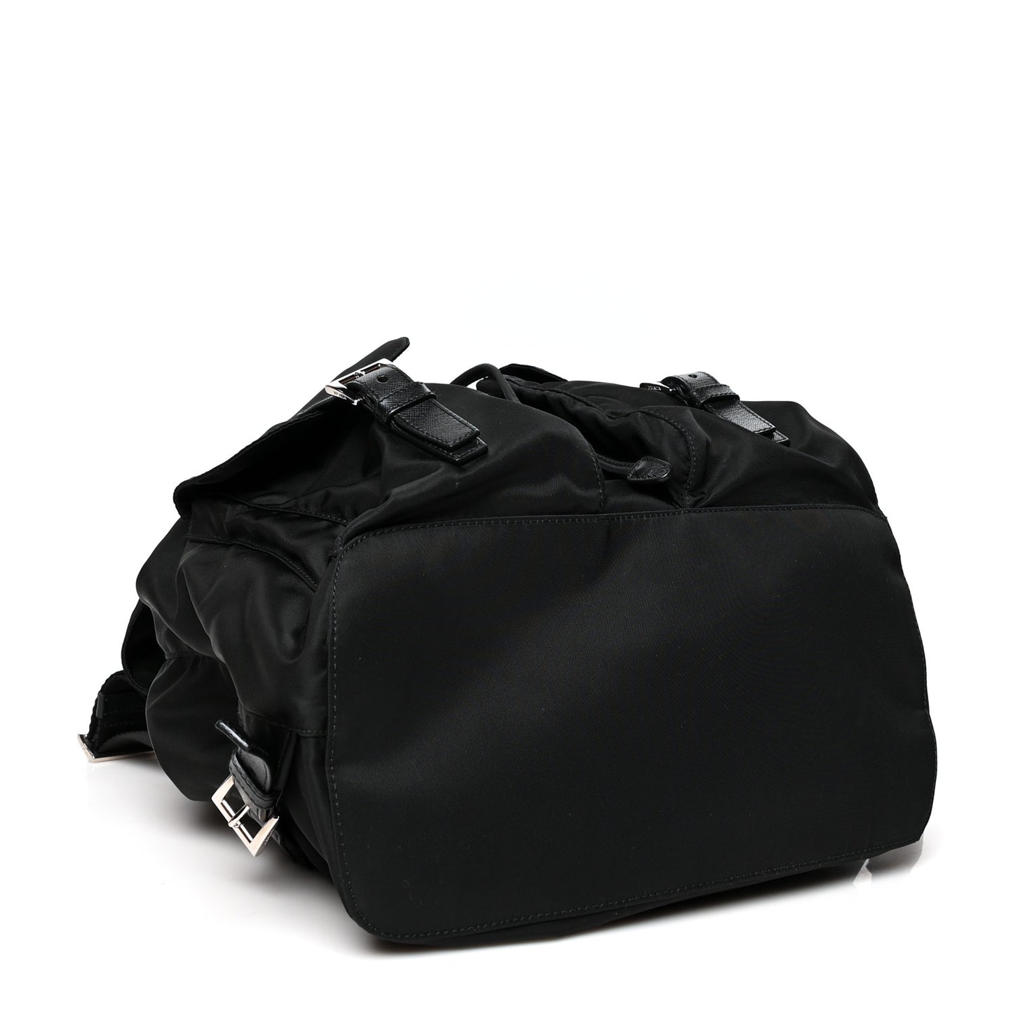 Tessuto Nylon Saffiano Medium Backpack Black