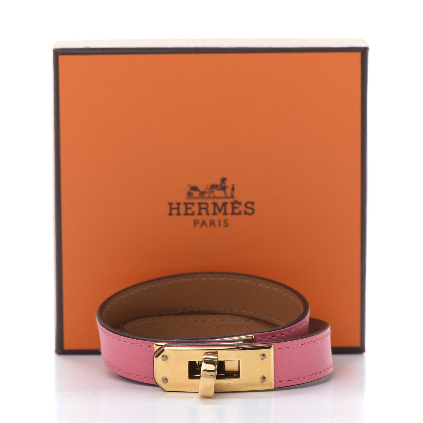 Swift Kelly Double Tour Bracelet T2 Rose Azalee