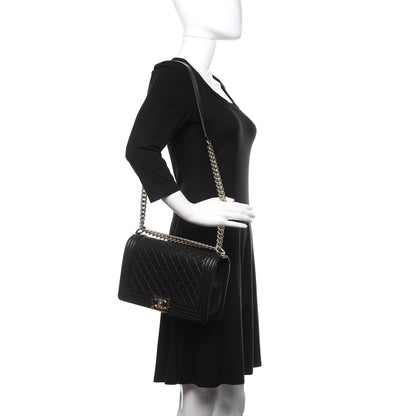 Chanel Lambskin Quilted New Medium Boy Flap Black 2 of 12