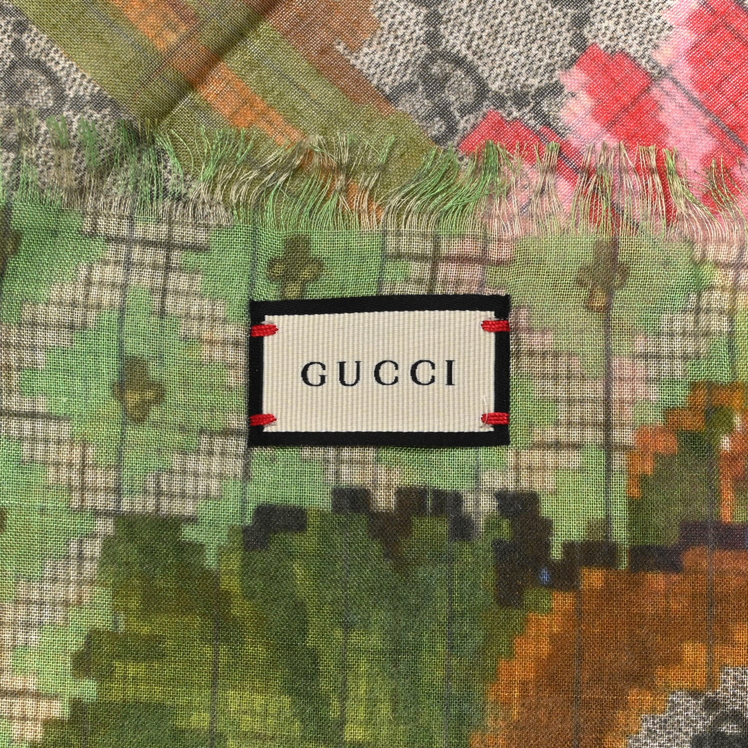 Gucci Modal Silk GG Monogram GG Eden Square Scarf Multicolor 2 of 3