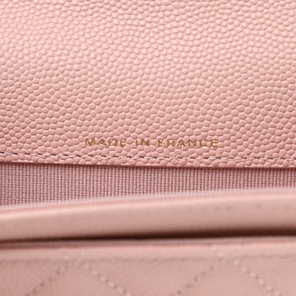 Chanel Caviar Quilted Flap Card Holder Wallet Light Pink 7 of 9
