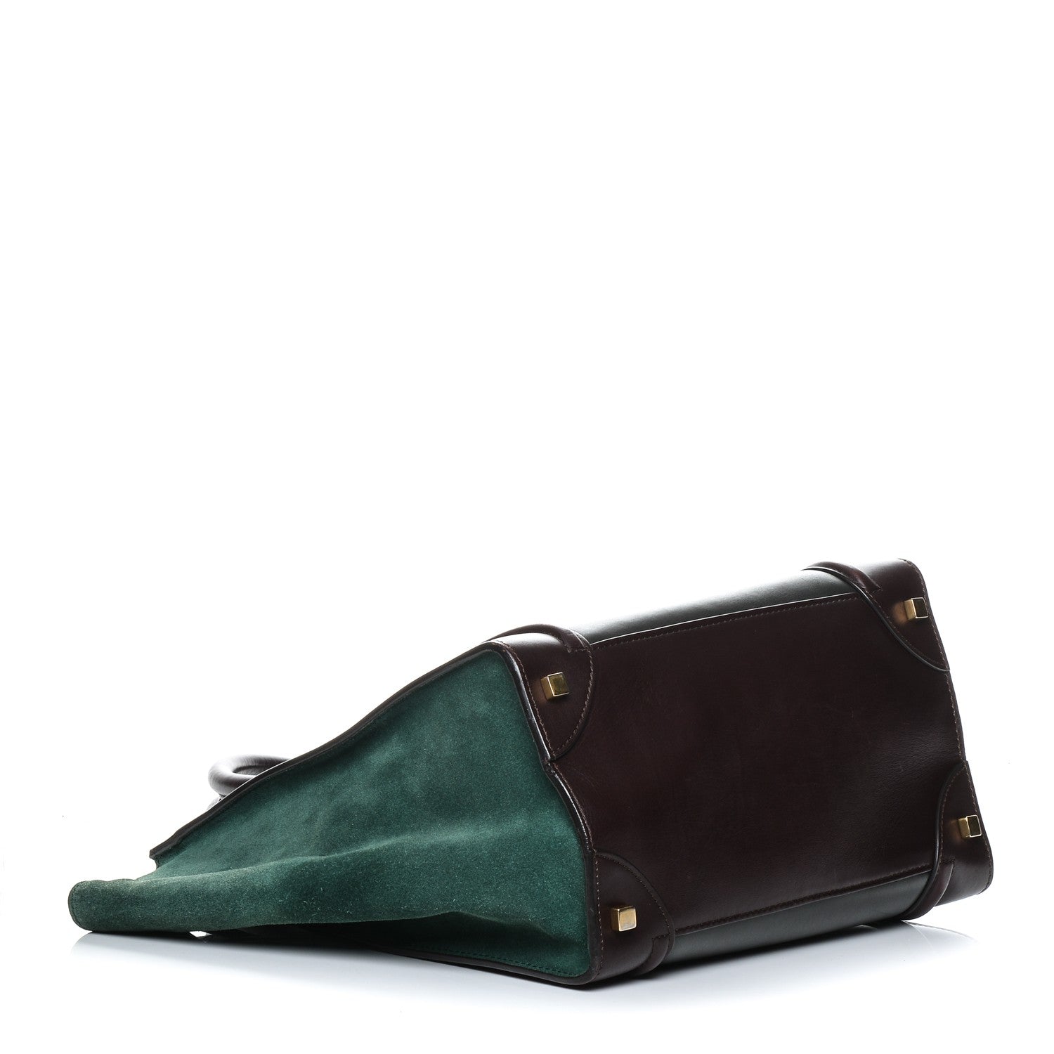 Celine Smooth Calfskin Suede Mini Tri-Color Luggage Burgundy 4 of 6
