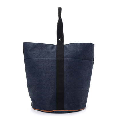 Hermes Cotton Canvas Sac De Plage GM Bleu Indigo 1 of 9