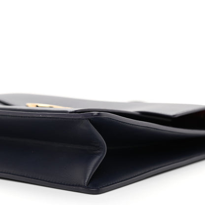 Salvatore Ferragamo Calfskin Marisol Top Handle Shoulder Bag Navy 6 of 6