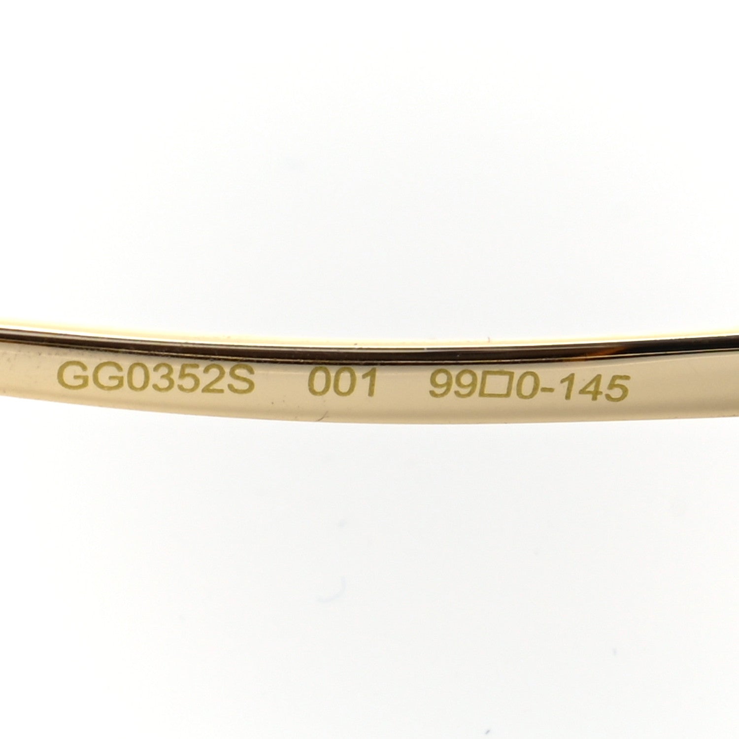 Gucci Metal Rimless Sunglasses GG0352S Gold 7 of 10