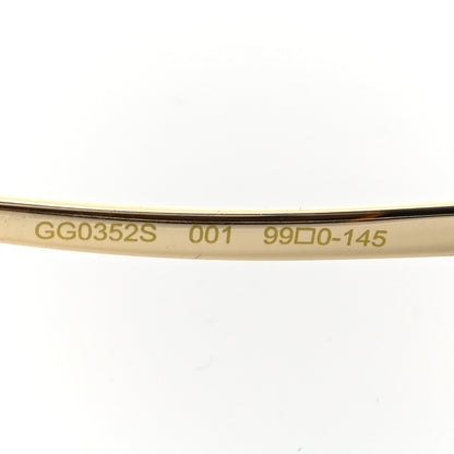Gucci Metal Rimless Sunglasses GG0352S Gold 7 of 10