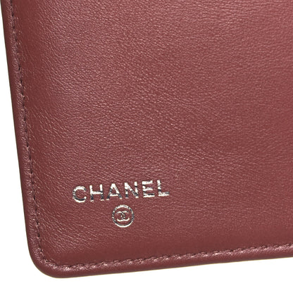 Chanel Striated Patent Yen Wallet Pink 6 of 10