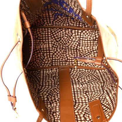 MCM Visetos Medium Liz Reversible Shopper Tote Cognac 9 of 17