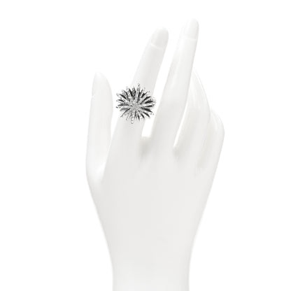 David Yurman Sterling Silver Diamond 25mm Starburst Ring 53 6.5 2 of 4