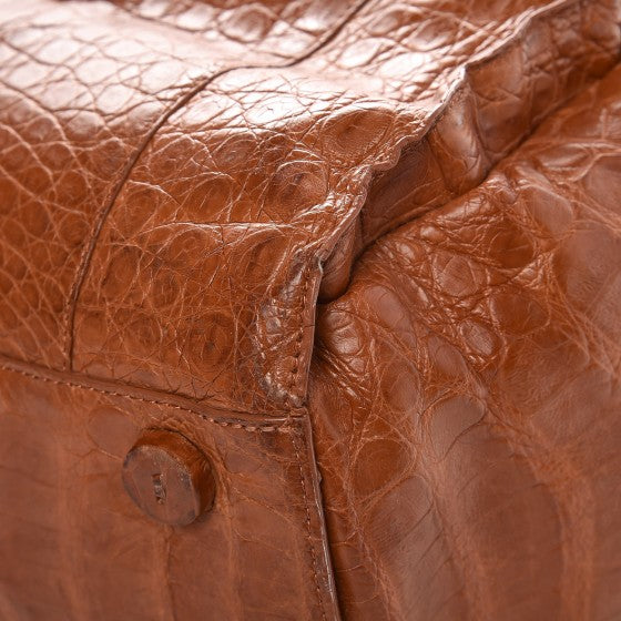 Nancy Gonzalez Crocodile Top Handle Tote Brown 14 of 26