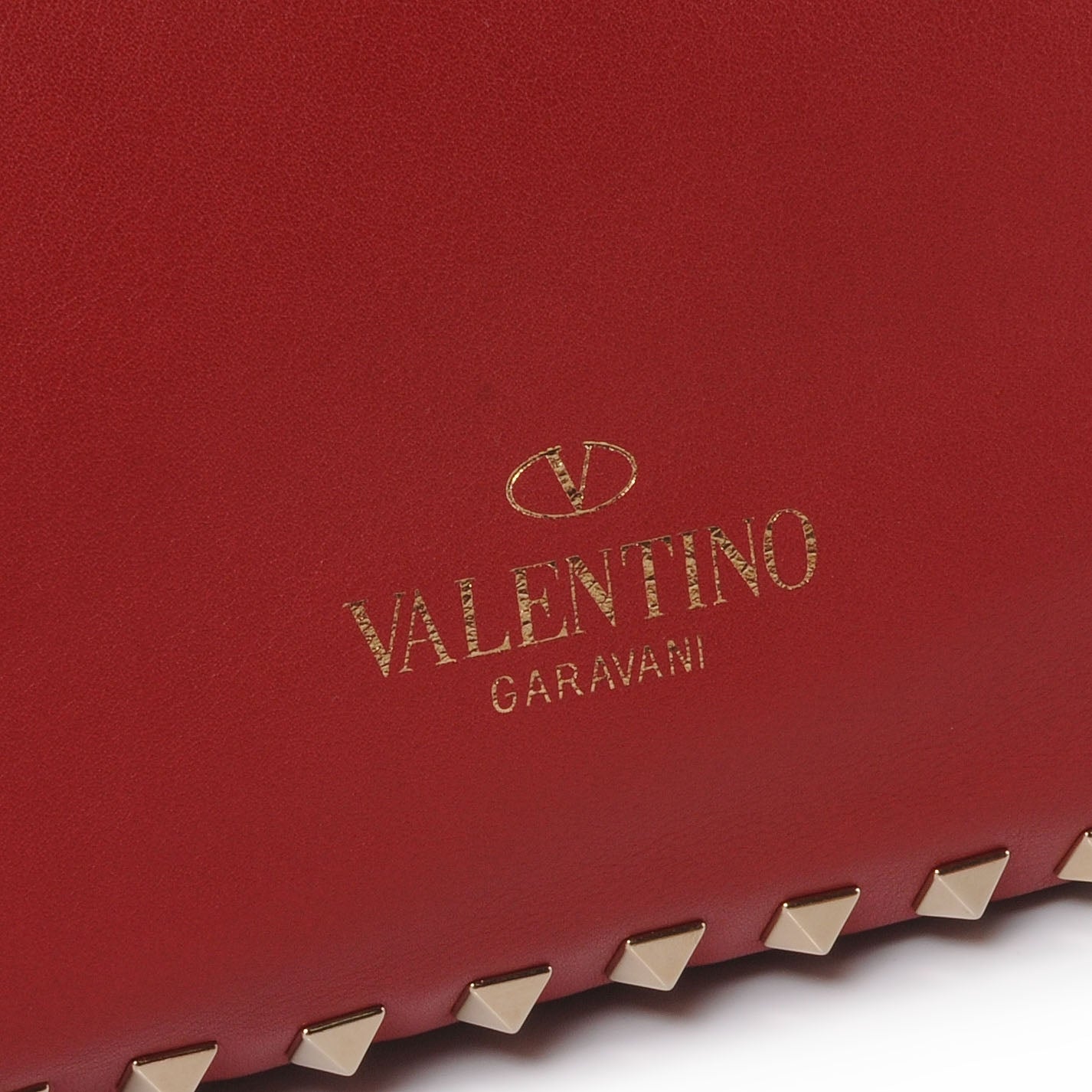 Vitello Small Rockstud Tote Rosso Valentino