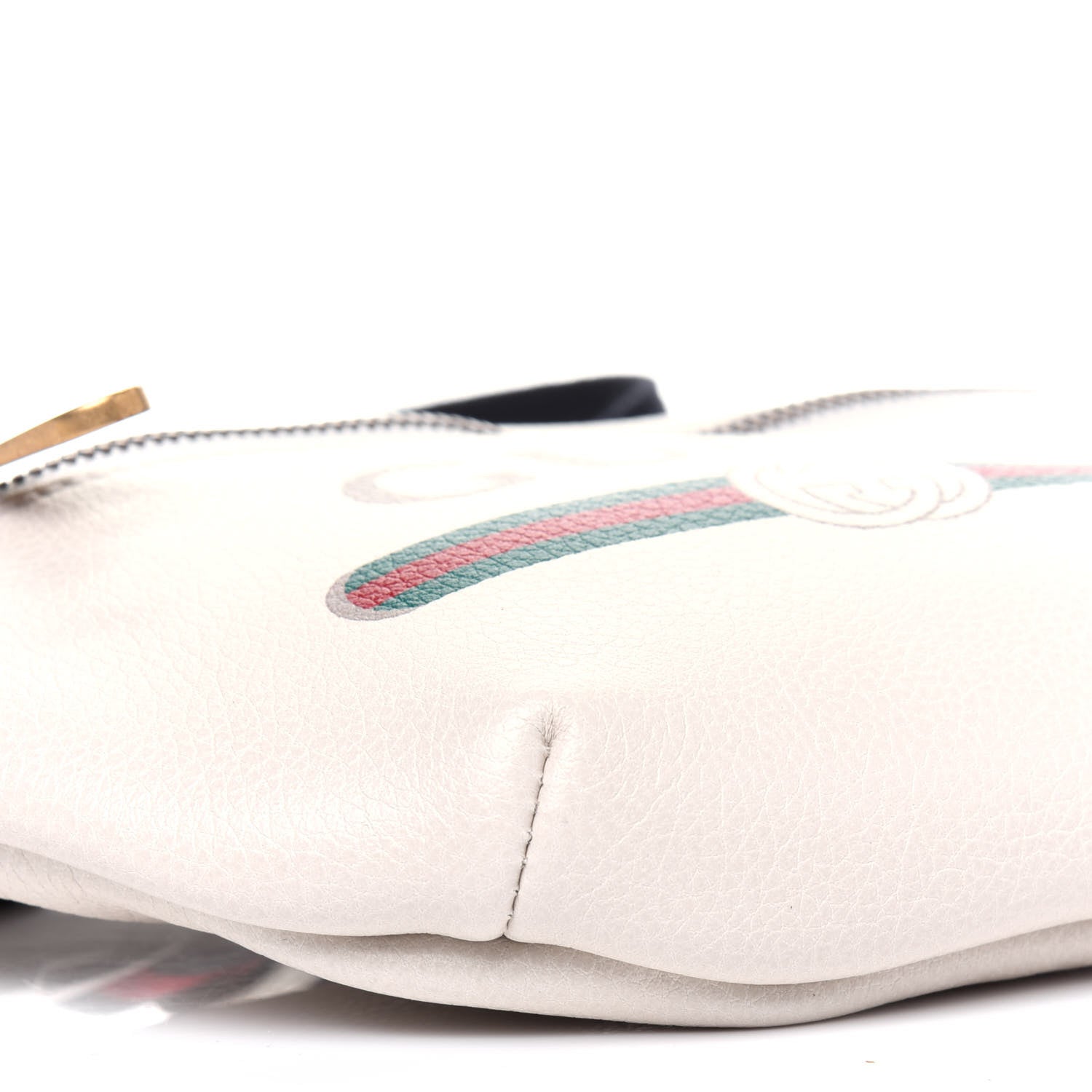 Gucci Grained Calfskin Small Logo Belt Bag White 8 of 9