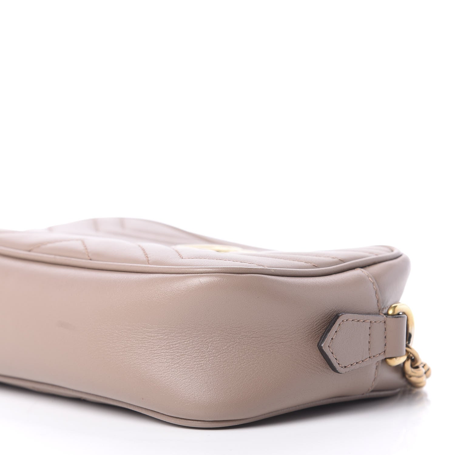 Gucci Calfskin Matelasse Mini GG Marmont Chain Shoulder Bag Porcelain Rose 10 of 12