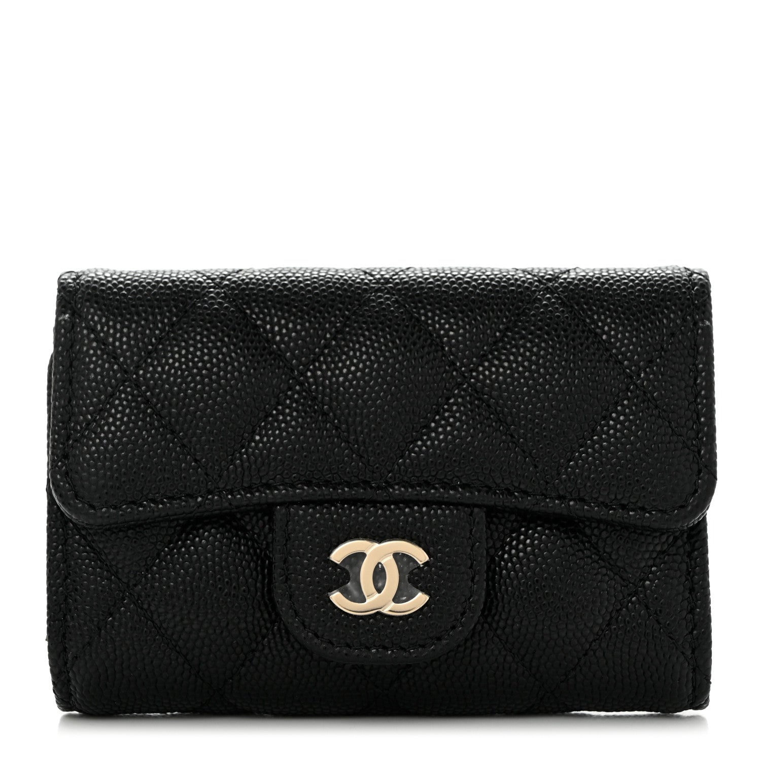 Chanel Caviar Quilted Classic 4 Key Holder Wallet Black 1 of 9