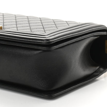 Chanel Lambskin Quilted New Medium Boy Flap Black 9 of 11