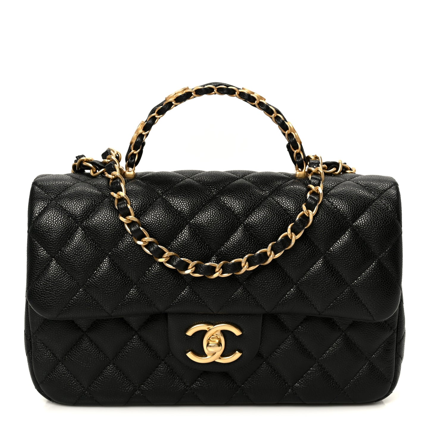 Caviar Quilted Small Handy CC Flap Black