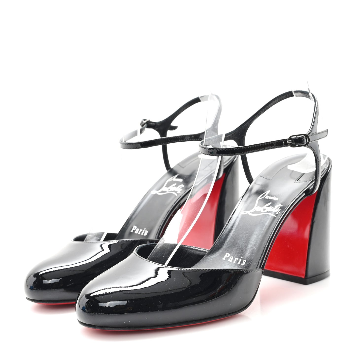 Patent 85 Jane Ankle Strap Pumps 38 Black