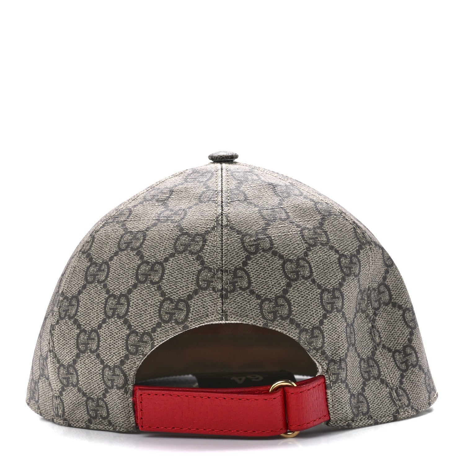Gucci GG Supreme Monogram Apple Print Baseball Hat M Beige Red 5 of 9