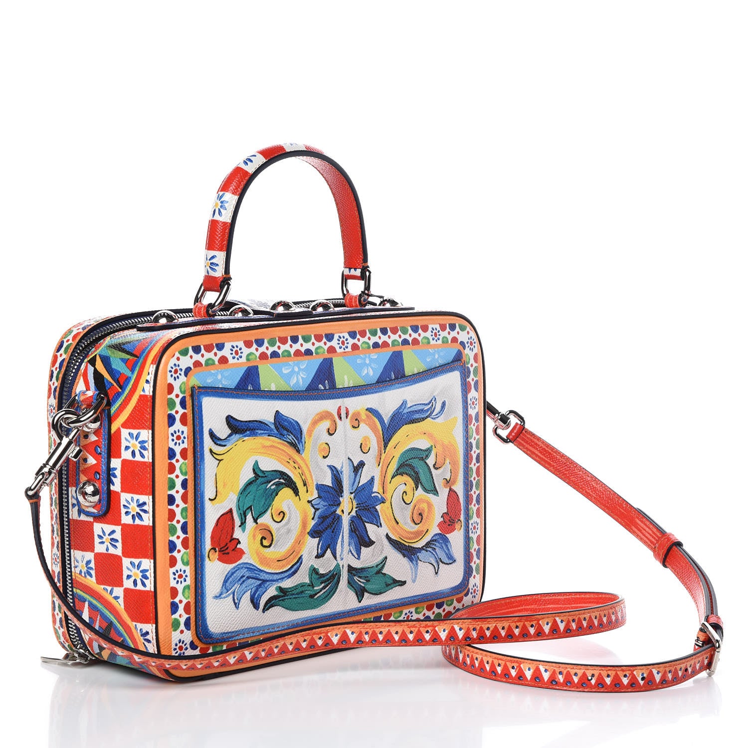 Dolce & Gabbana Dauphine Majolica Printed Box Bag Multicolor 3 of 8