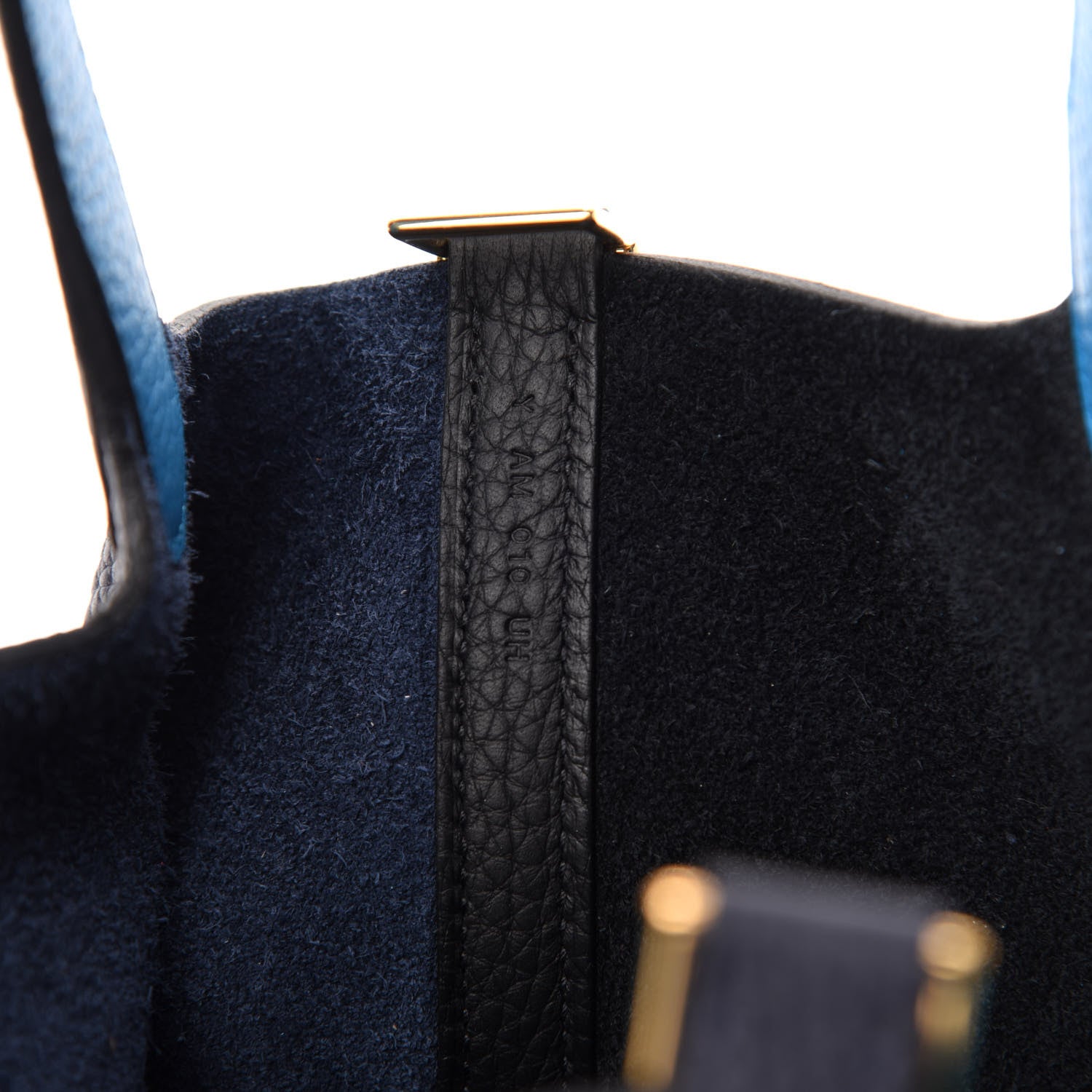 Hermes Taurillon Clemence Casaque Picotin Lock 18 PM Bleu Nuit Black Blue Frida 9 of 11