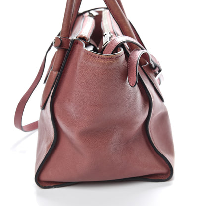Prada Glace Calf Small Twin Pocket Tote Pink 15 of 23