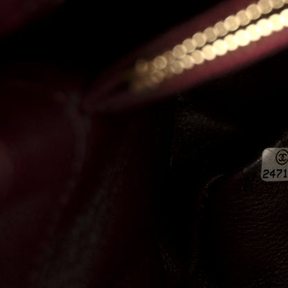 Chanel Caviar Lizard Quilted Small Coco Handle Flap Burgundy 7 of 10