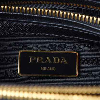 Prada Saffiano Lux Small Double Zip Tote Nero Black 6 of 11