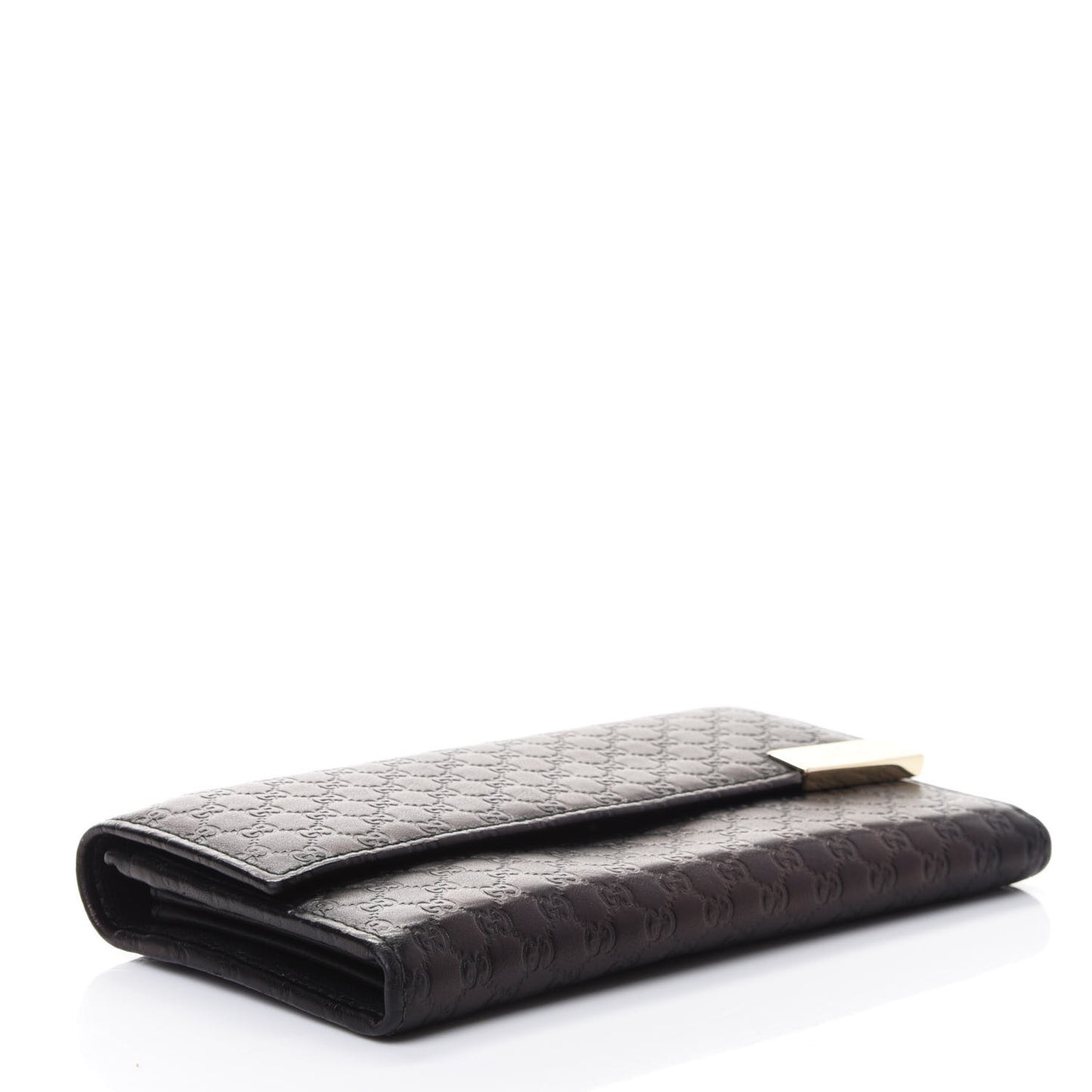 Microguccissima Dice Continental Flap Wallet Brown