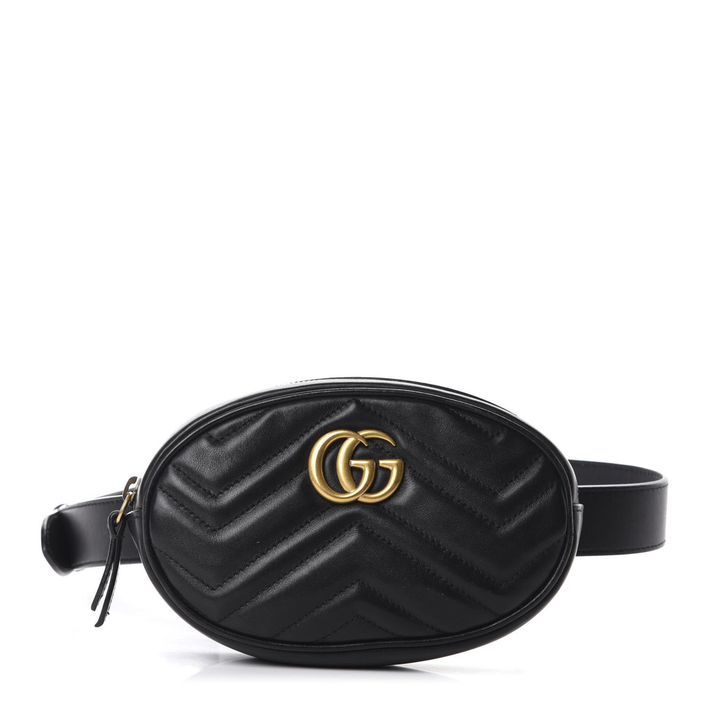 Calfskin Matelasse GG Marmont Belt Bag 85 34 Black