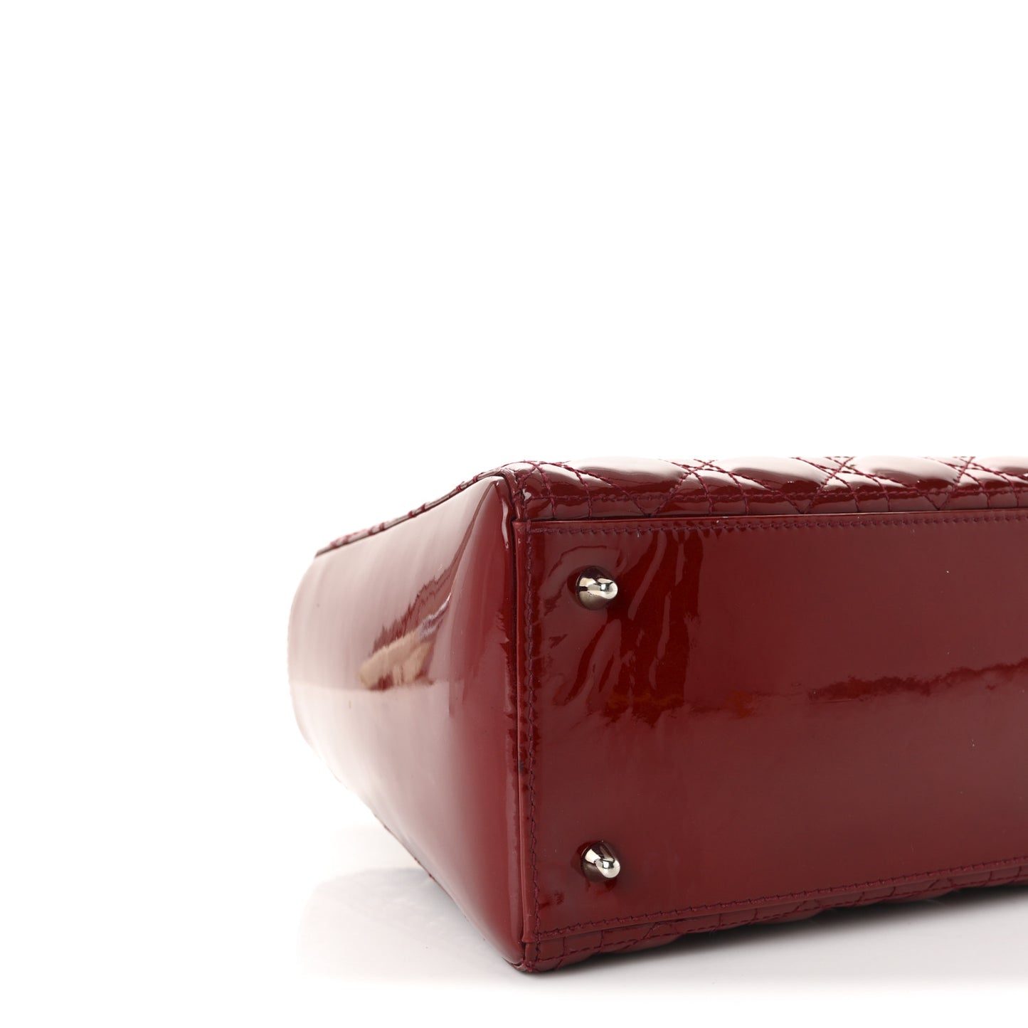 Patent Cannage Medium Lady Dior Red