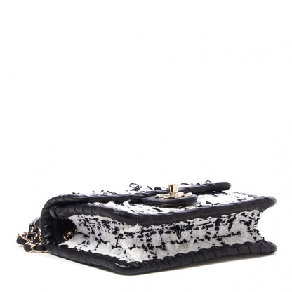 Chanel Tweed Braided Calfskin Mini My Own Frame Flap Grey Black 4 of 10