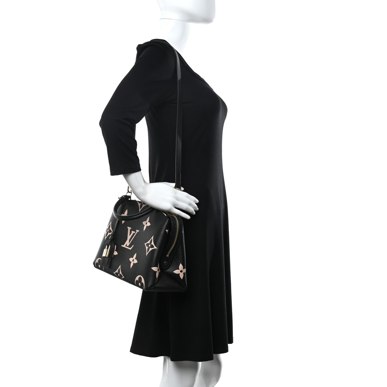 Louis Vuitton Empreinte Monogram Giant Petit Palais Black Beige 2 of 10