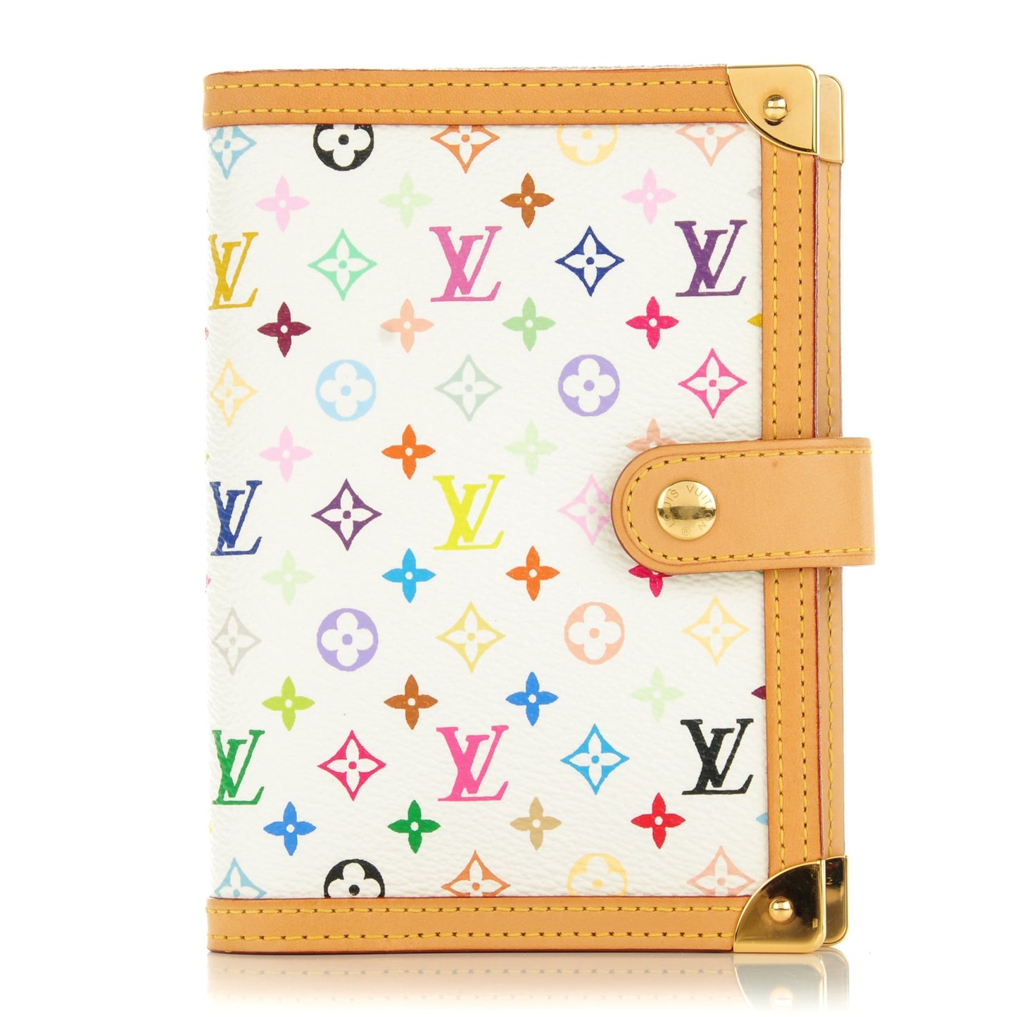 Monogram Multicolor Small Ring Agenda Cover White