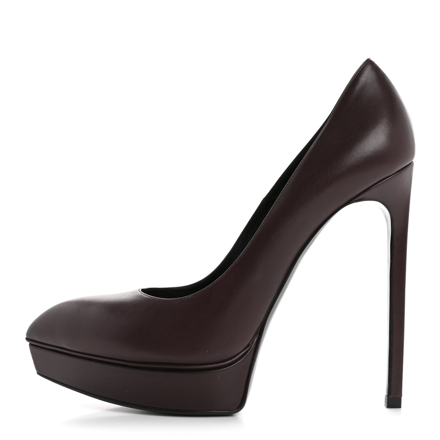 Calfskin Janis 105 Platform Pumps 38.5 Cordovan