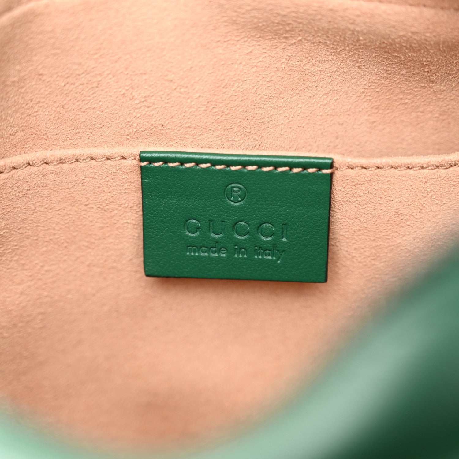 Gucci Calfskin Matelasse Small GG Marmont Chain Shoulder Bag Emerald Green 6 of 13