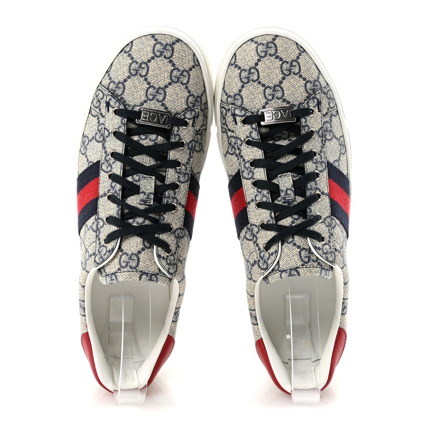 GG Supreme Monogram Womens Ace Low-Top Sneaker 40 Beige