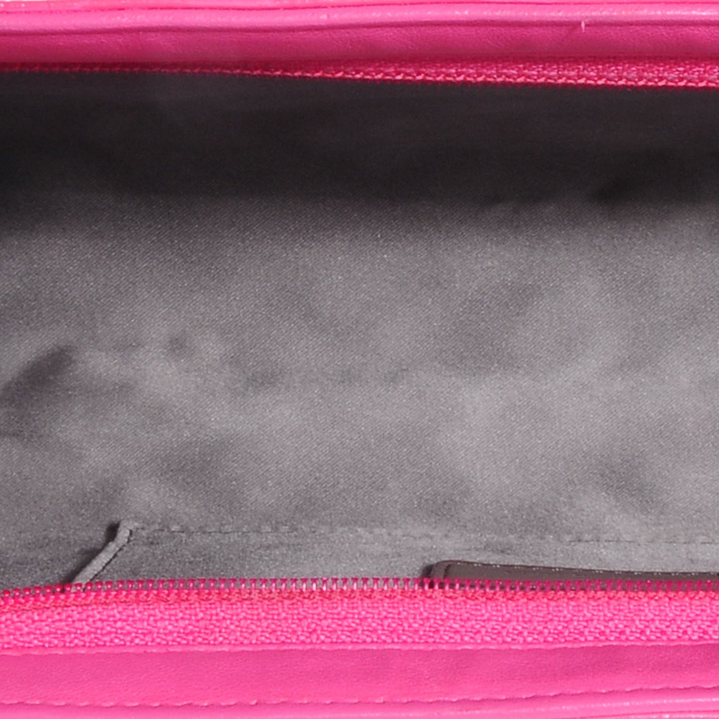 Patent Calfskin Lucky Symbols Pochette Hot Pink