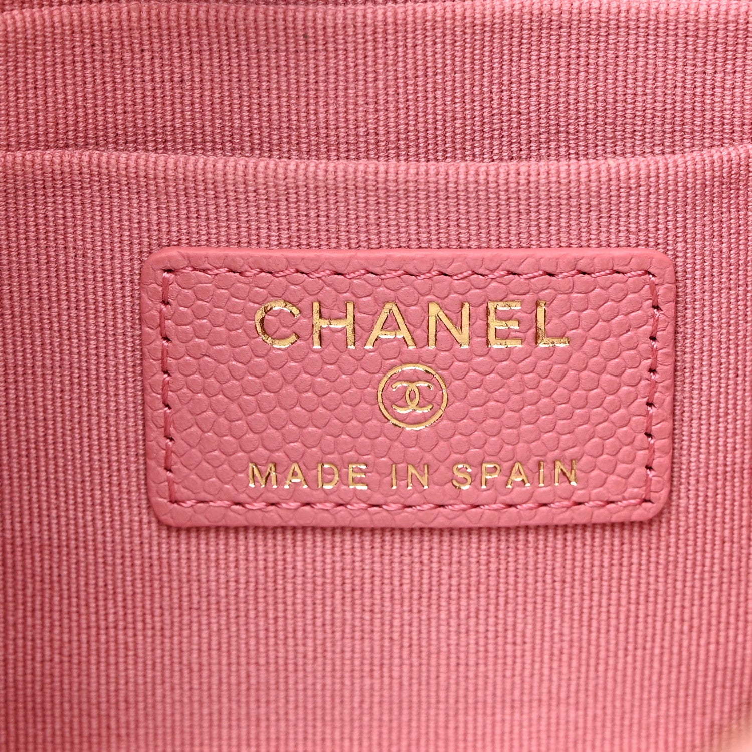 Chanel Caviar Quilted Cosmetic Case Pink 6 of 7