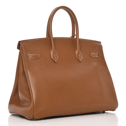 Hermes Courchevel Birkin 35 Gold 3 of 39