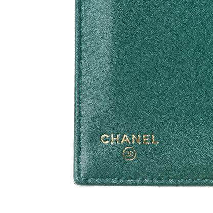 Chanel Metallic Caviar Quilted Medium Flap Wallet Green 6 of 11