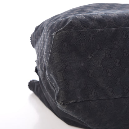 Gucci Monogram Large Horsebit Chain Hobo Black 12 of 13