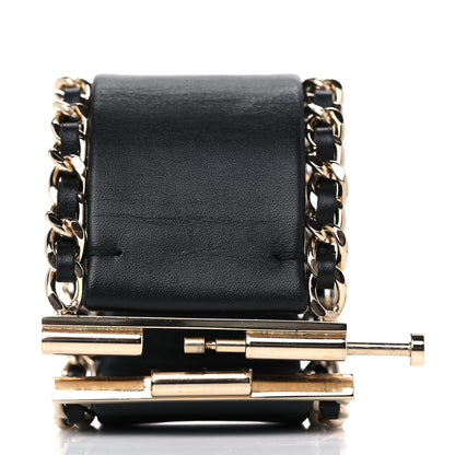Chanel Lambskin Chain CC Cuff Black Gold 7 of 13