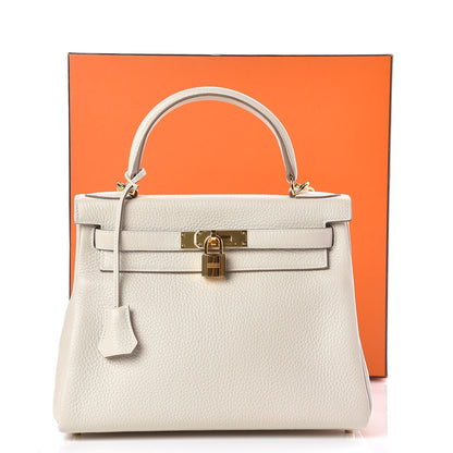 Hermes Taurillon Clemence Kelly Retourne 28 Craie 46 of 46