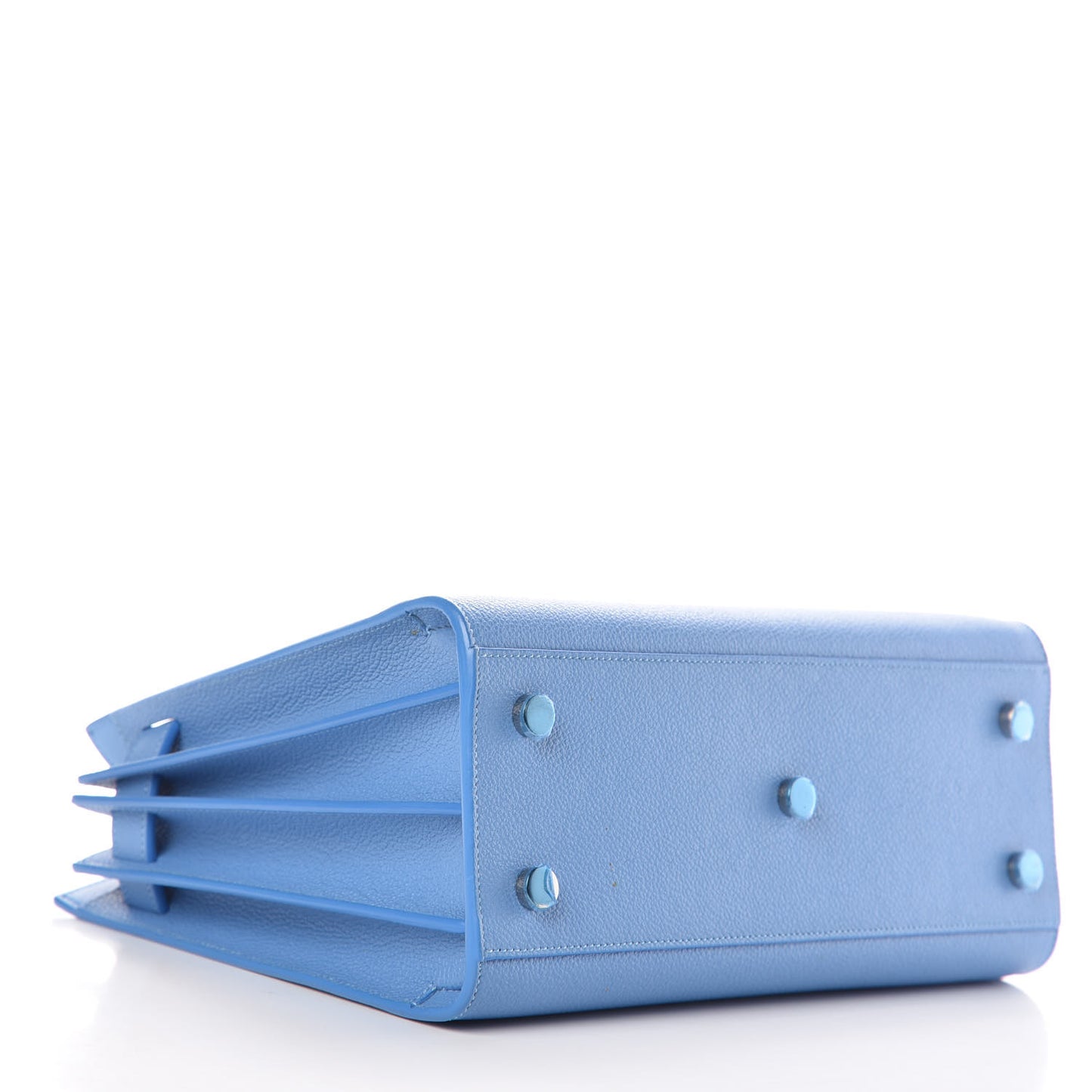 Grained Calfskin Baby Sac De Jour Blue Clair