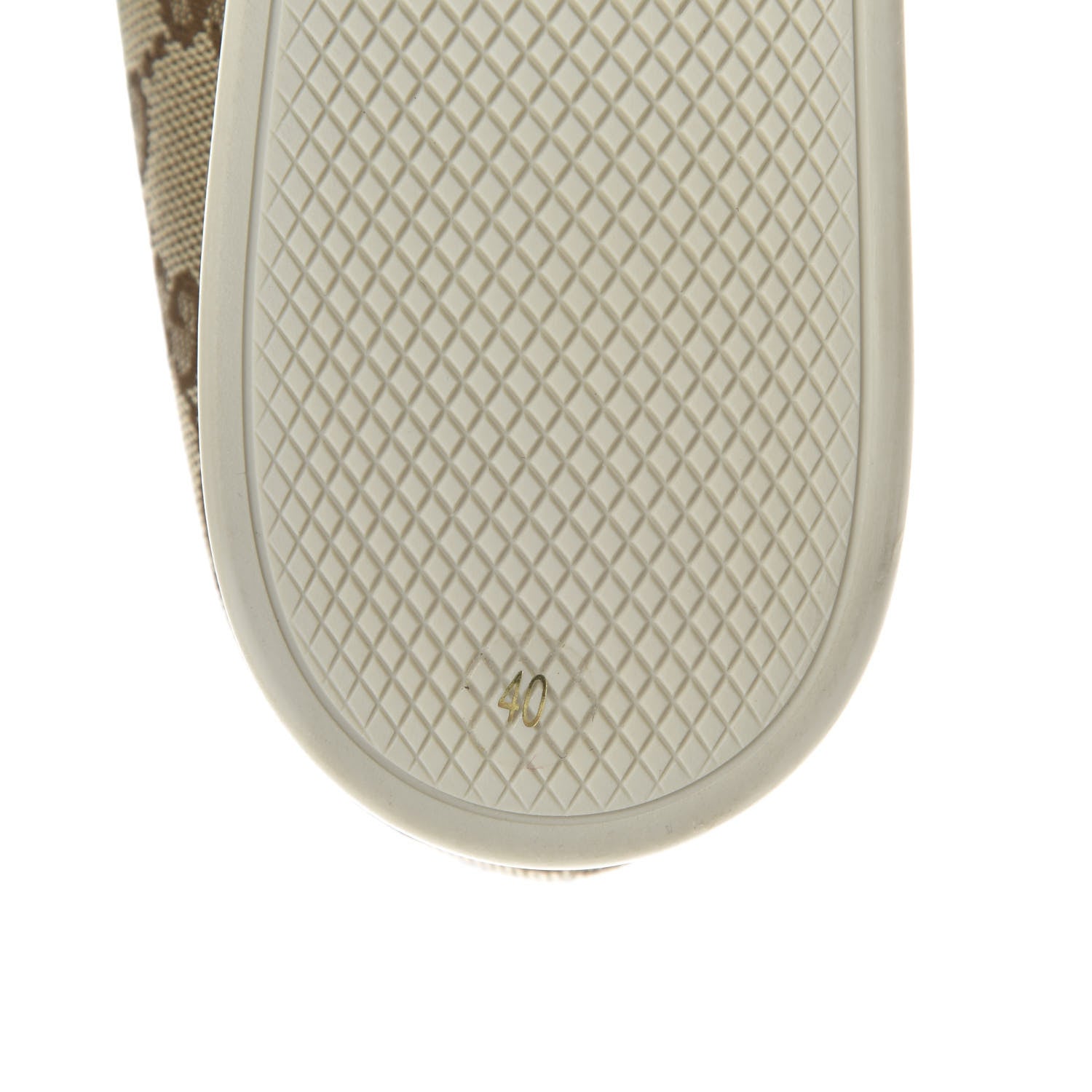 Gucci Suede Monogram Web Womens Falacer Sneakers 40 Nocciola Beige Mystic White Hibiscus Red 9 of 11
