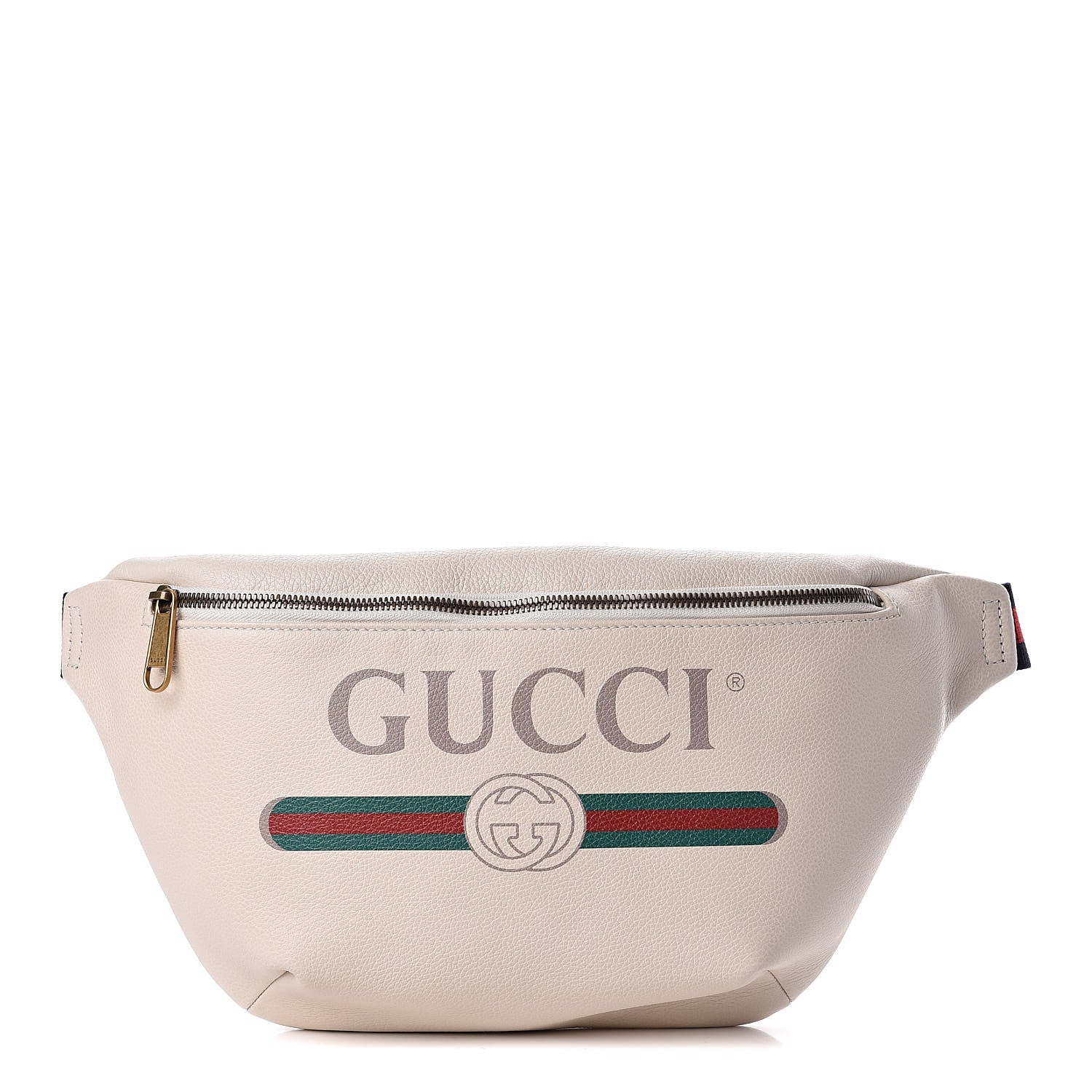 Gucci Grained Calfskin Logo Belt Bag White 1 of 10