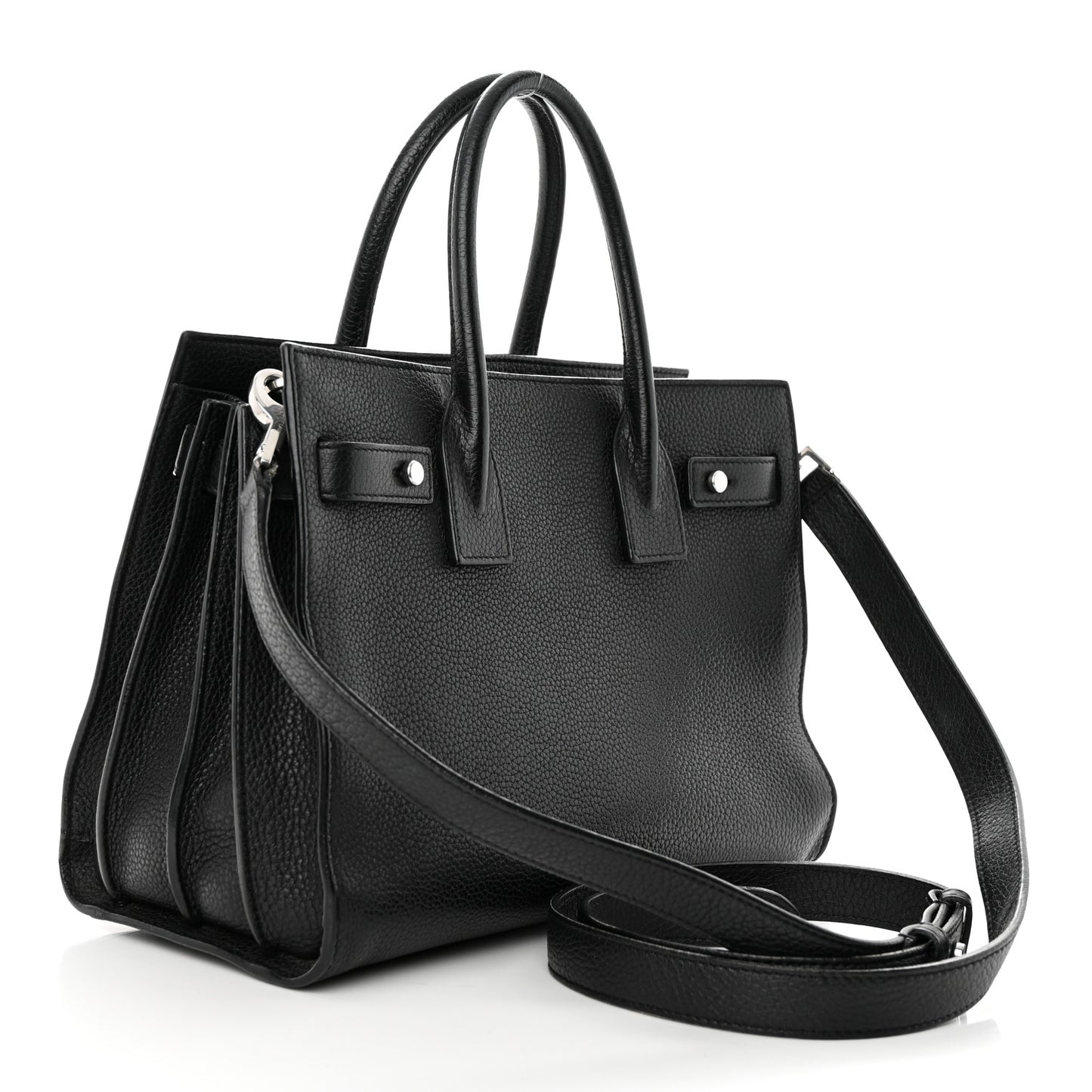Grained Calfskin Baby Sac De Jour Souple Black