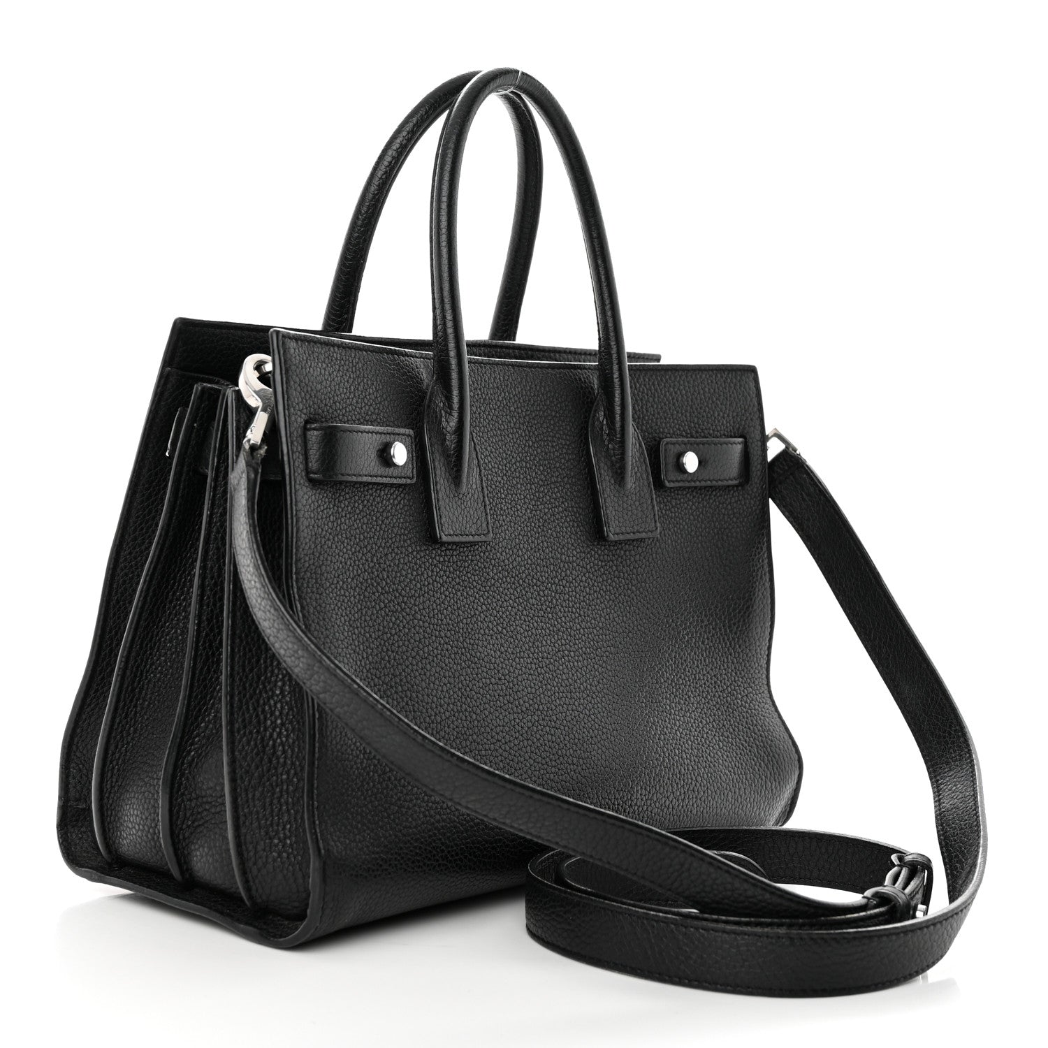 Saint Laurent Grained Calfskin Baby Sac De Jour Souple Black 3 of 30